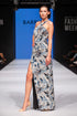 SEQUIN INLAID DRESS WITH CHEST AND SLIT DETAIL - Barrus London
